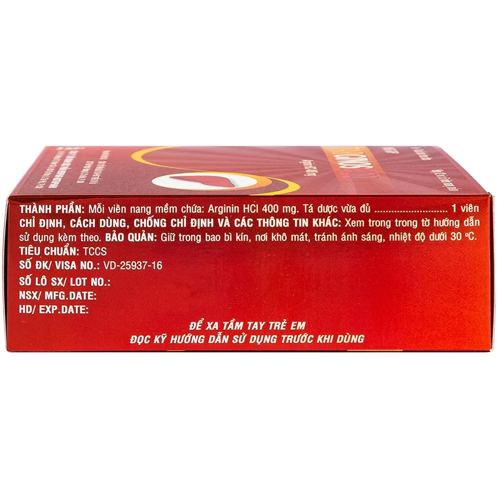 Hình ảnh Thuốc Targinos 400 Mebiphar điều trị duy trì tăng amoniac máu (12 vỉ x 5 viên)