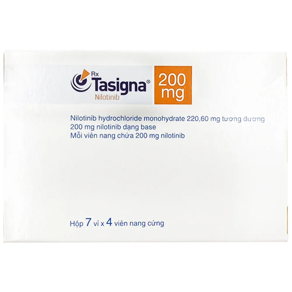 Hình ảnh Thuốc Tasigna 200mg Novartis điều trị bạch cầu tủy mạn (7 vỉ x 4 viên)