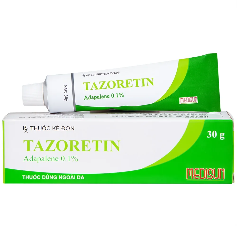 Hình ảnh Gel bôi ngoài da Tazoretin điều trị mụn trứng cá vừa và nhẹ (30g) 