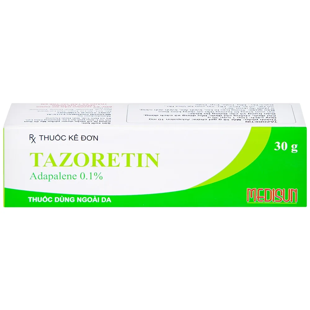 Hình ảnh Gel bôi ngoài da Tazoretin điều trị mụn trứng cá vừa và nhẹ (30g) 