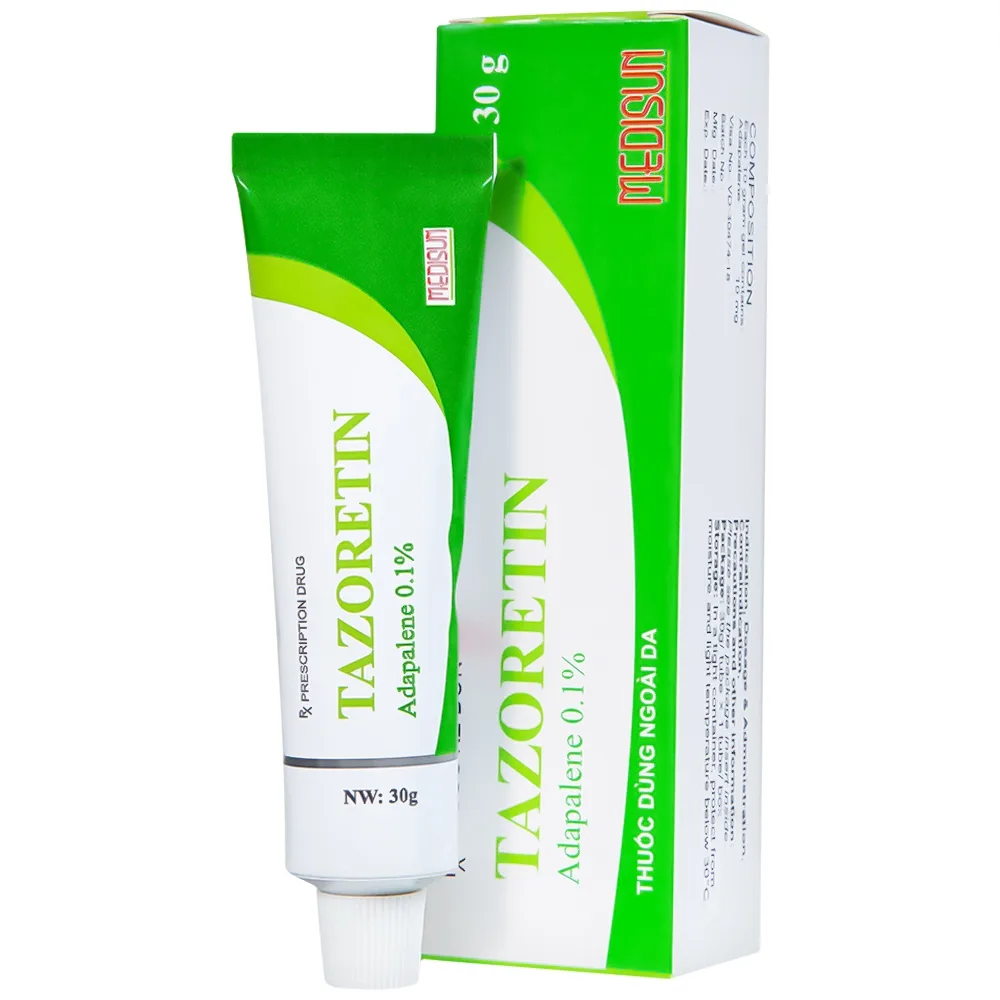 Hình ảnh Gel bôi ngoài da Tazoretin điều trị mụn trứng cá vừa và nhẹ (30g) 