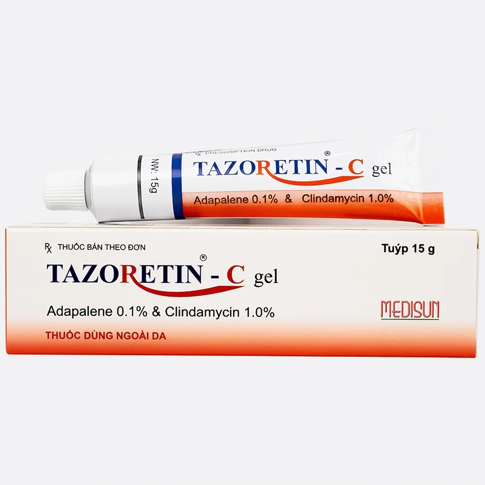Hình ảnh Thuốc bôi ngoài da Tazoretin - C Gel 15g Medisun điều trị tại chỗ mụn trứng cá