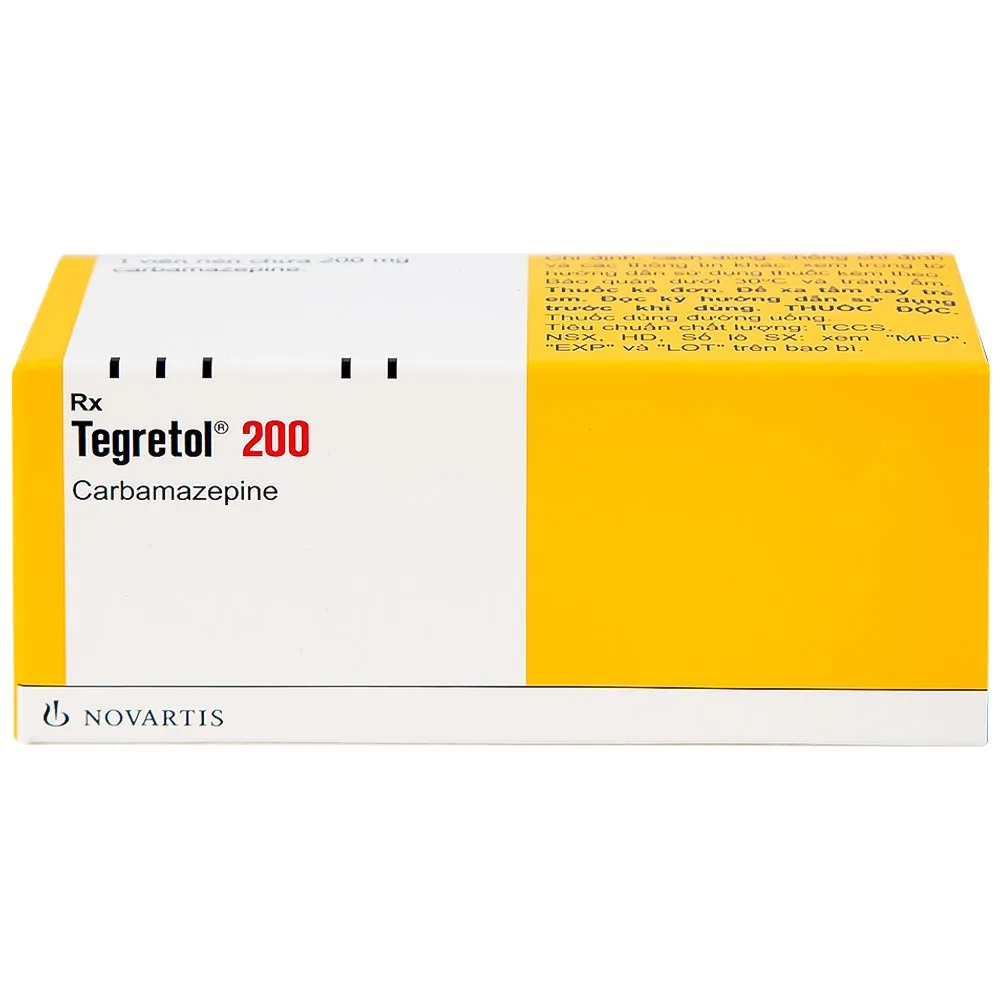 Hình ảnh Thuốc Tegretol 200 Novartis điều trị bệnh động kinh (5 vỉ x 10 viên)