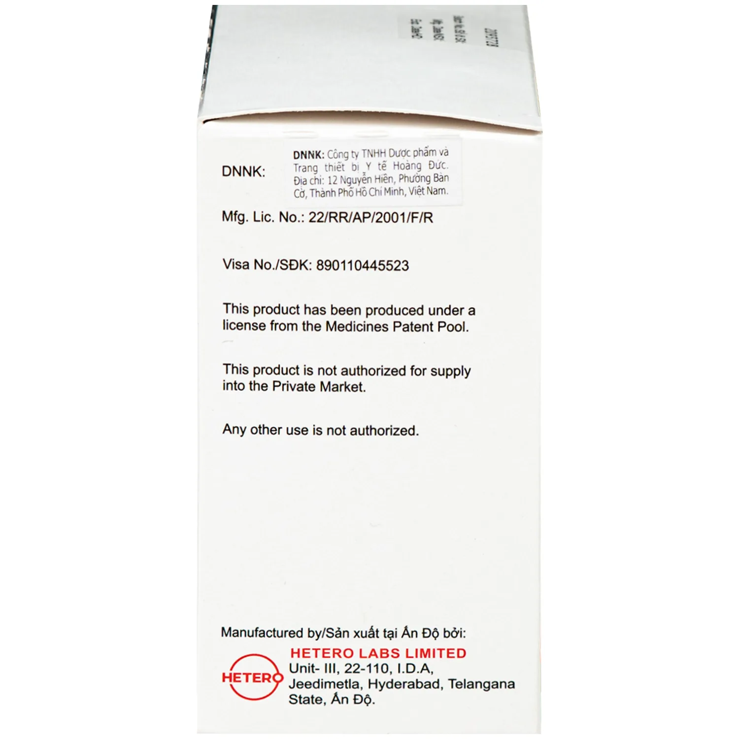 Hình ảnh Thuốc kháng virus Teldy 50/300/300mg Hetero (30 viên)