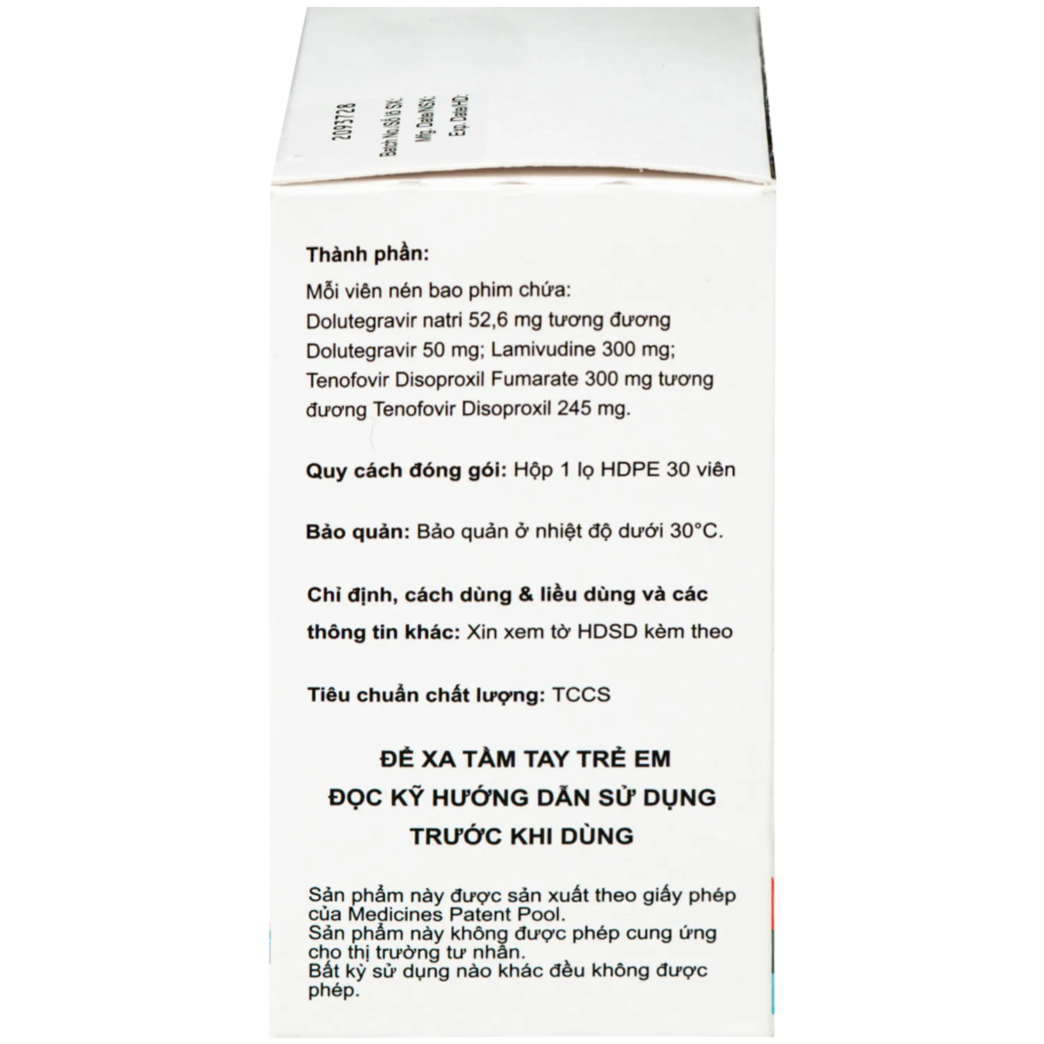Hình ảnh Thuốc kháng virus Teldy 50/300/300mg Hetero (30 viên)