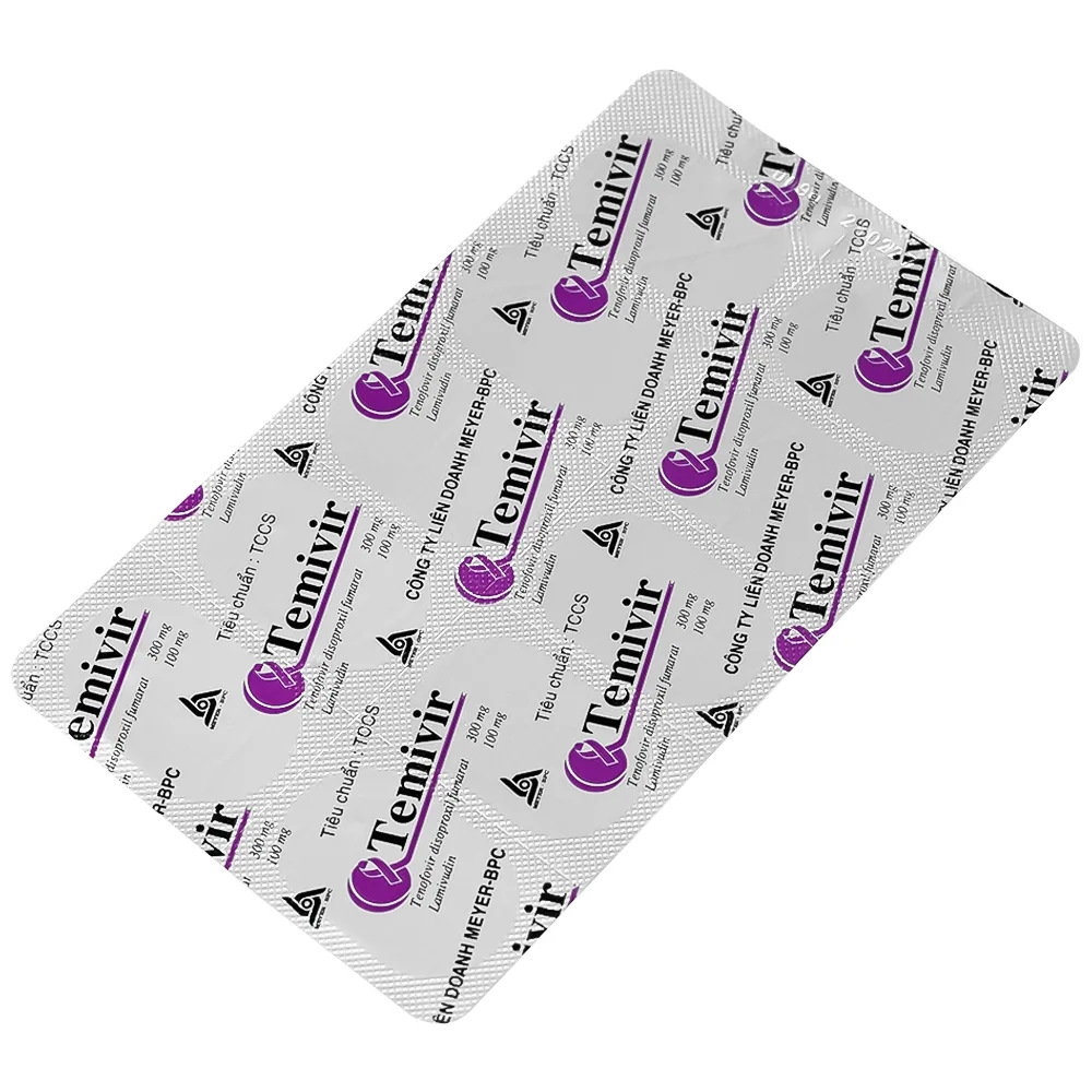 Hình ảnh Thuốc Temivir Meyer - BPC hỗ trợ điều trị nhiễm HIV-I hoặc điều trị viêm gan B mạn tính (3 vỉ x 10 viên)