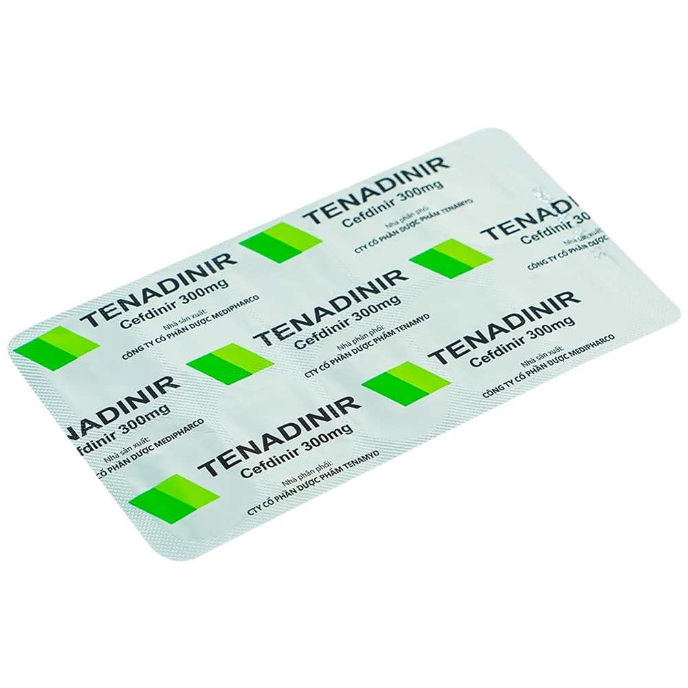 Hình ảnh Thuốc Tenadinir 300mg Medipharco điều trị nhiễm khuẩn ở mức độ nhẹ và vừa (2 vỉ x 10 viên)
