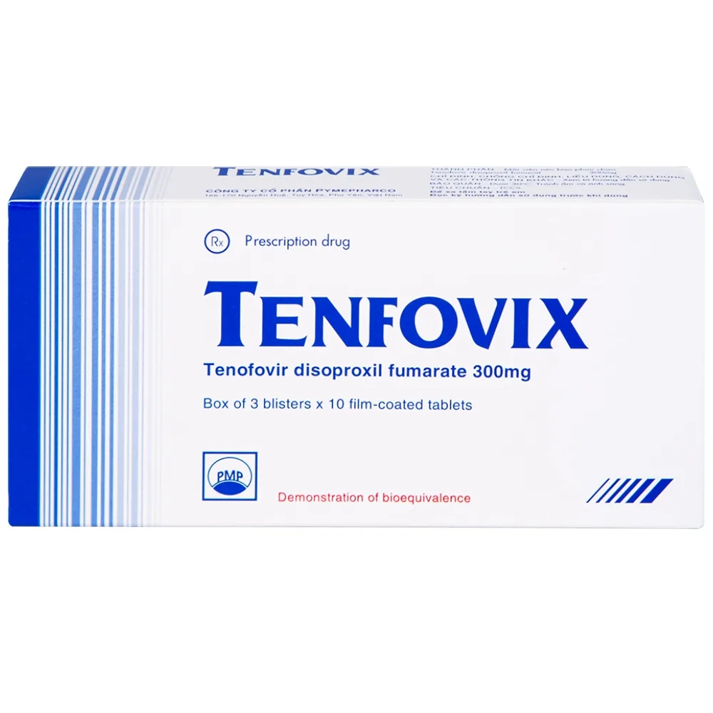 Hình ảnh Thuốc Tenfovix điều trị nhiễm HIV, viêm gan siêu vi B (3 vỉ x 10 viên)