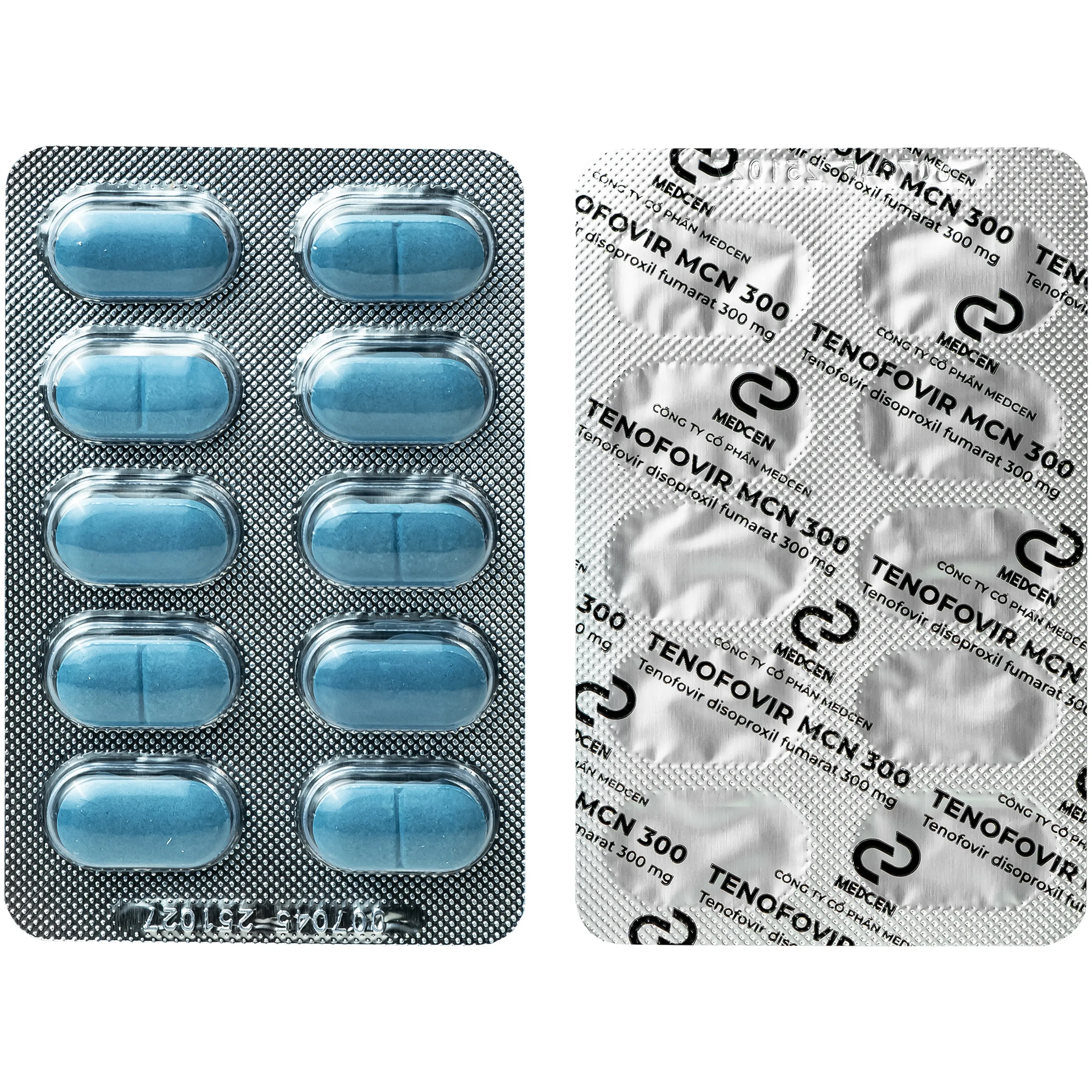 Hình ảnh Thuốc Tenofovir MCN 300mg Medcen điều trị nhiễm HIV-1 ở người lớn (6 vỉ x 10 viên)
