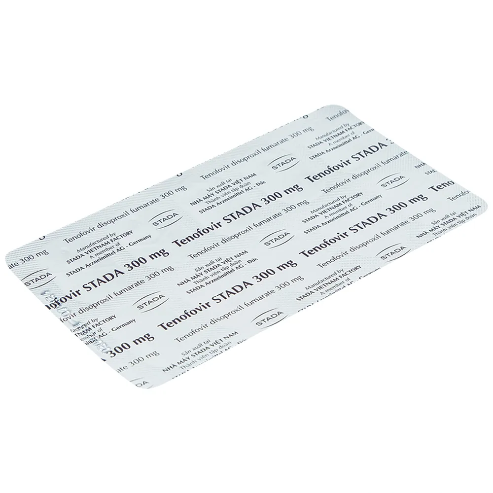 Hình ảnh Thuốc Tenofovir STADA 300mg điều trị nhiễm HIV-1, viêm gan B (3 vỉ x 10 viên) 