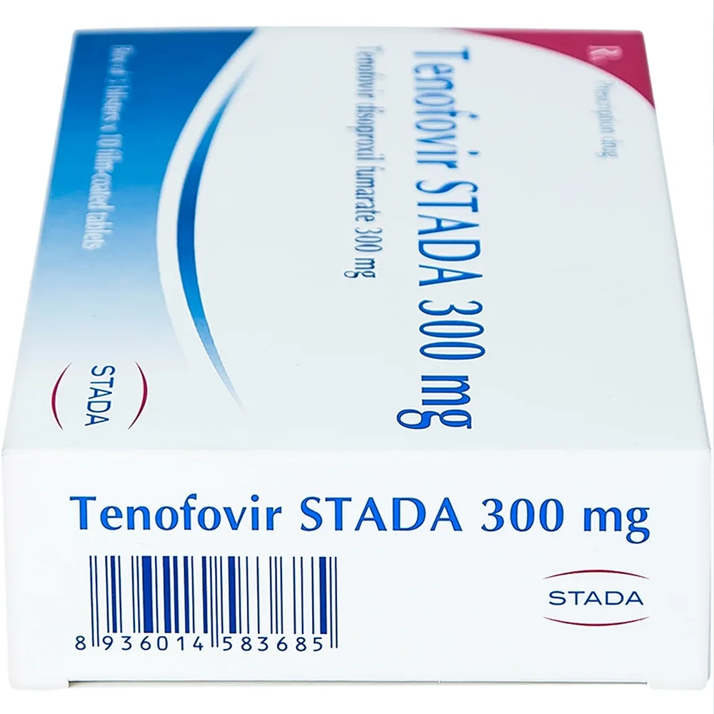 Hình ảnh Thuốc Tenofovir STADA 300mg điều trị nhiễm HIV-1, viêm gan B (3 vỉ x 10 viên) 