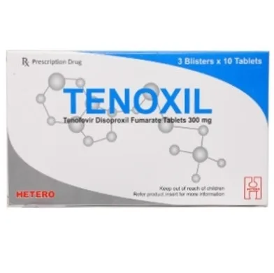 Hình ảnh Thuốc Tenoxil Hetero điều trị viêm gan B mạn tính (3 vỉ x 10 viên)