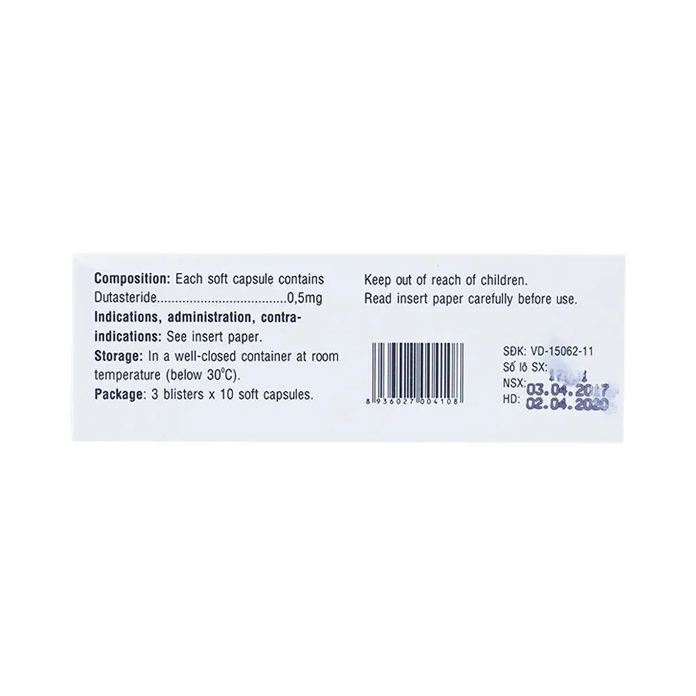 Hình ảnh Thuốc Tenricy 0.5mg Phil điều trị triệu chứng phì đại tuyến tiền liệt lành tính (3 vỉ x 10 viên)