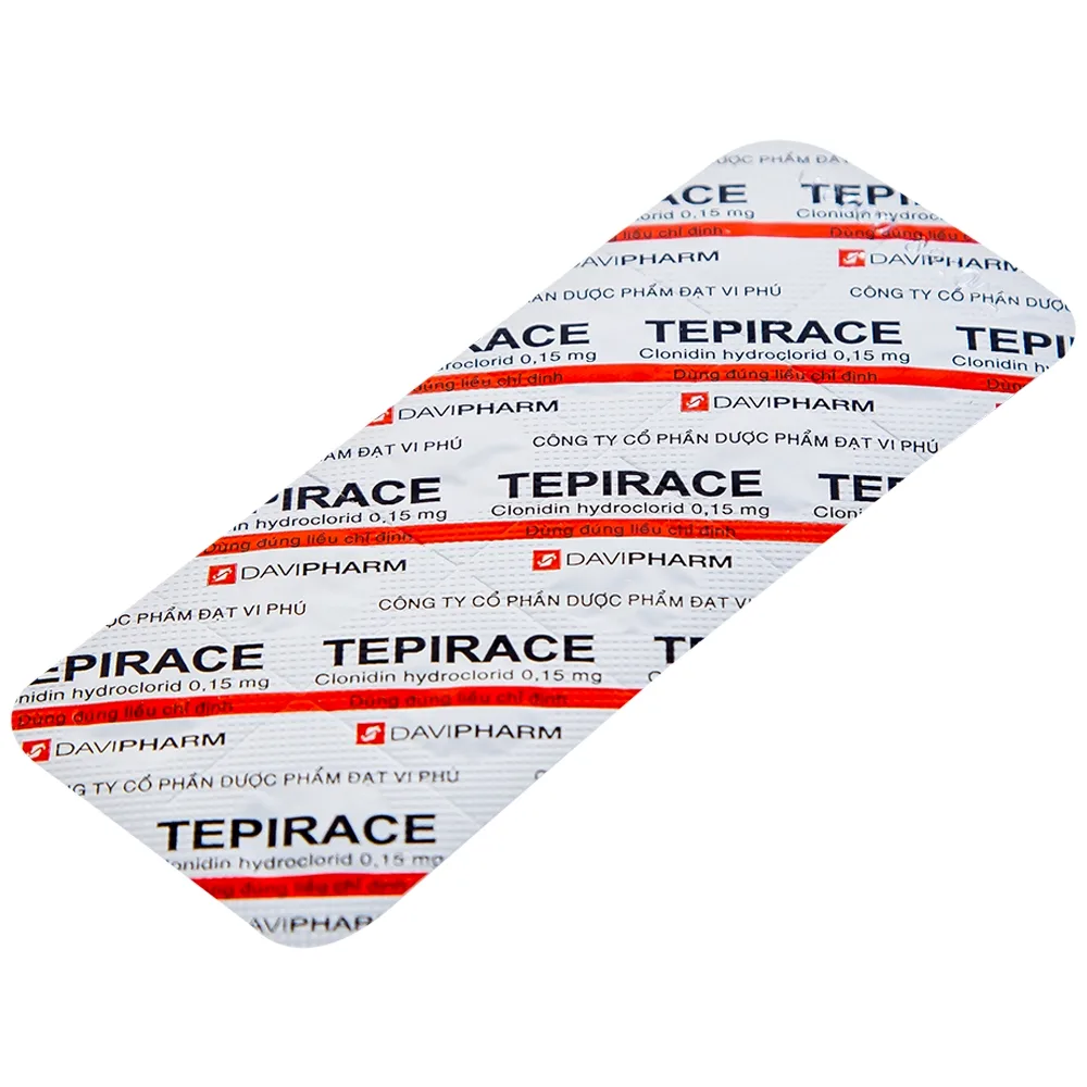Hình ảnh Thuốc Tepirace Davipharm điều trị tăng huyết áp (3 vỉ x 10 viên)