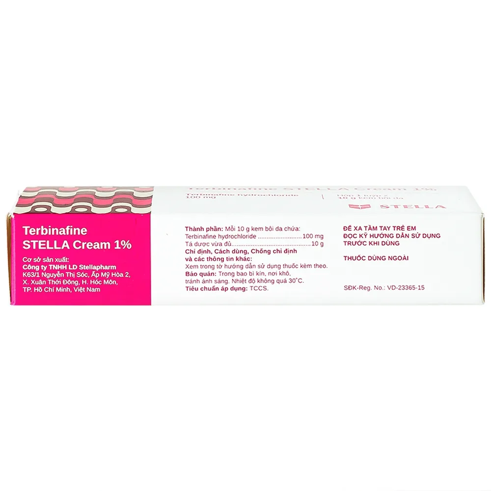 Hình ảnh Kem bôi da Terbinafine Stella Cream 1% (10g) điều trị nhiễm nấm ở da, lang ben