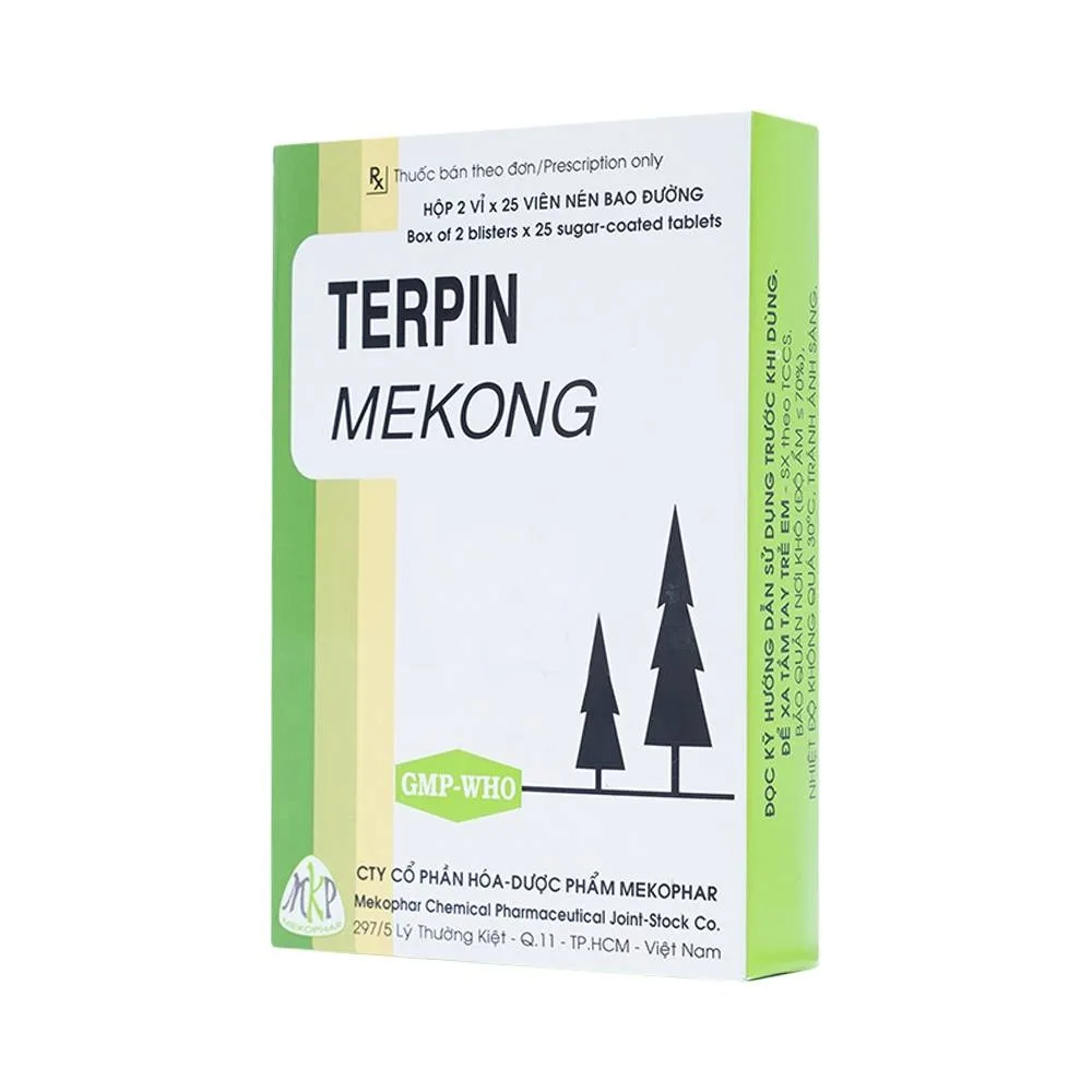 Hình ảnh Thuốc Terpin Mekong Mekophar giảm ho, long đàm (2 vỉ x 25 viên)