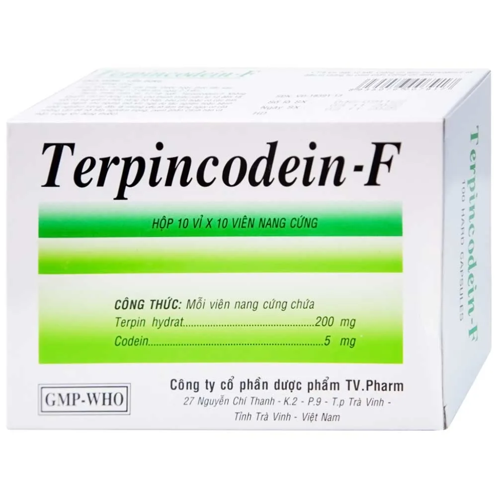 Hình ảnh Thuốc Terpincodein-F giảm ho, long đờm (10 vỉ x 10 viên)