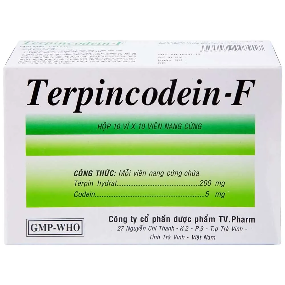 Hình ảnh Thuốc Terpincodein-F giảm ho, long đờm (10 vỉ x 10 viên)