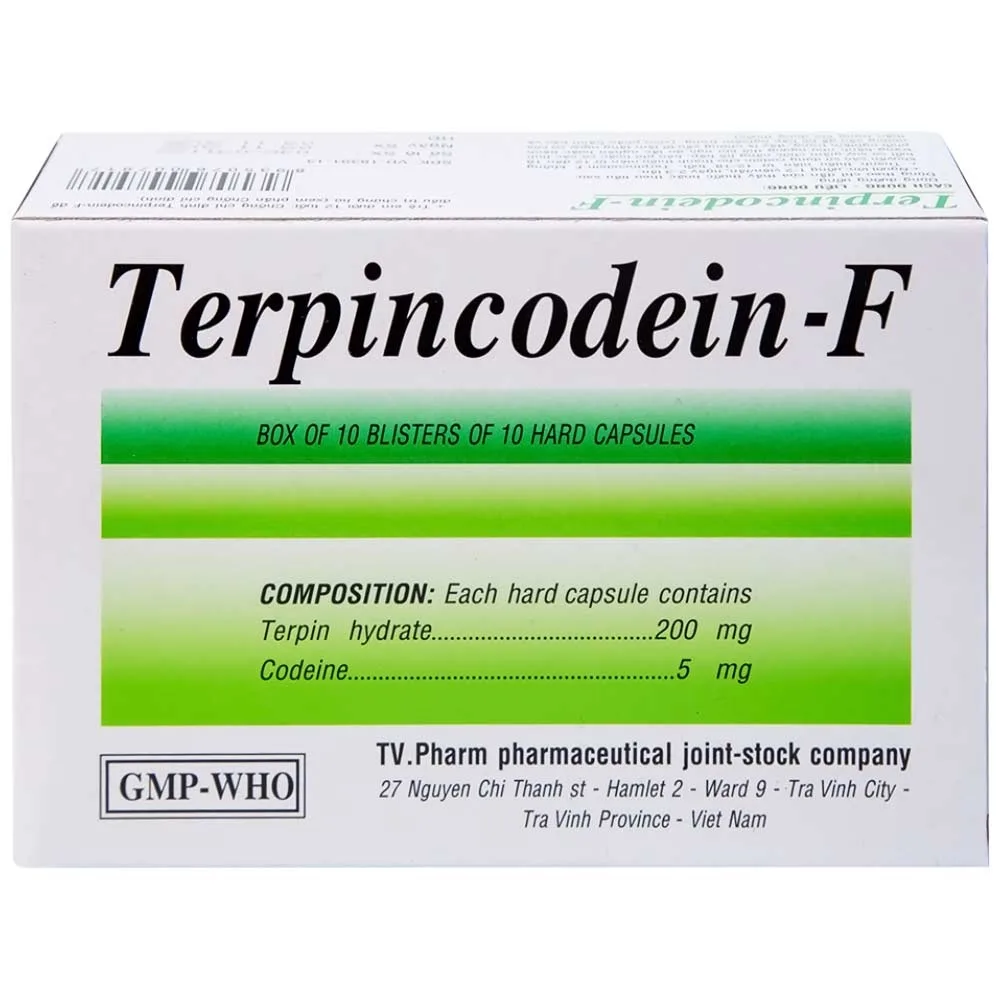 Hình ảnh Thuốc Terpincodein-F giảm ho, long đờm (10 vỉ x 10 viên)