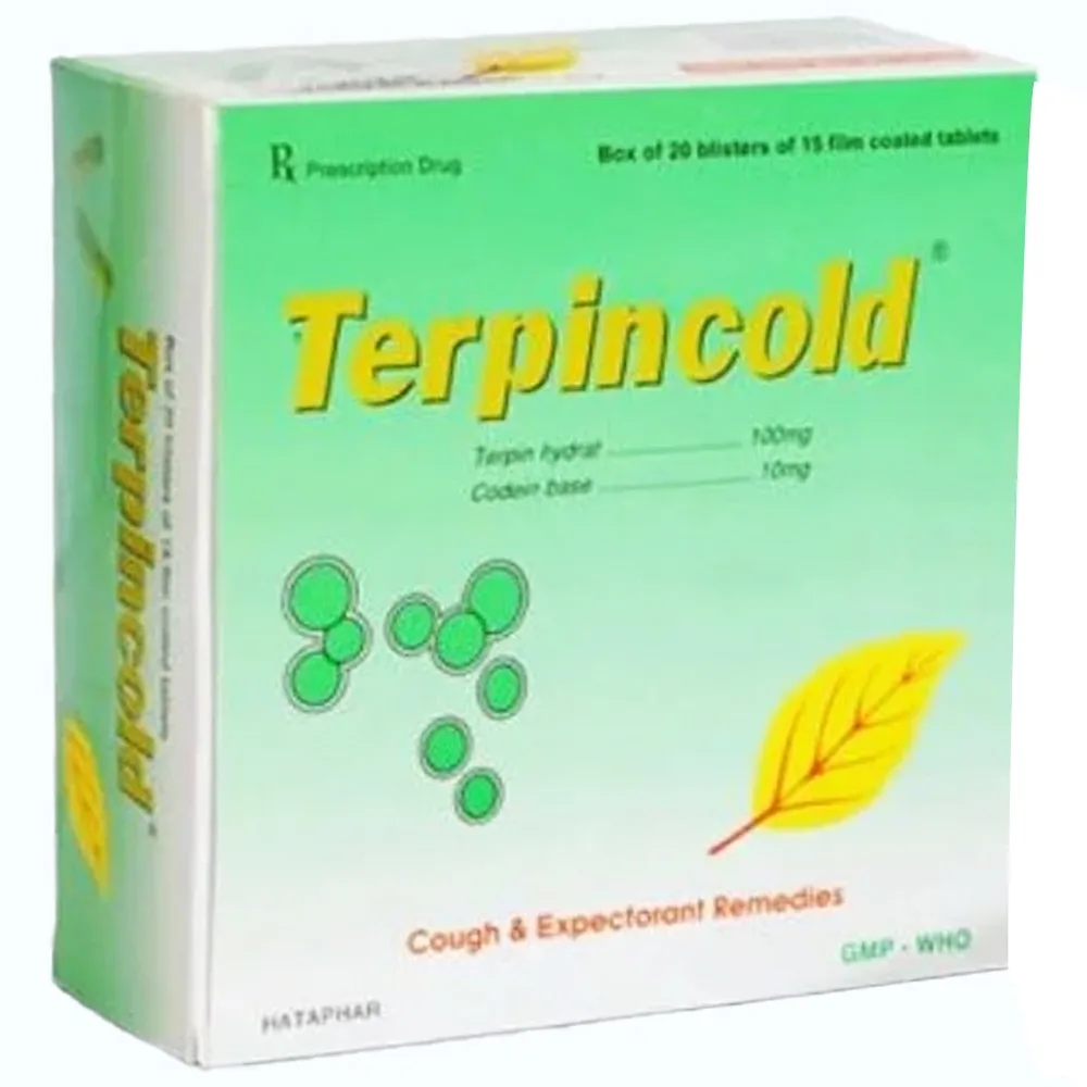 Hình ảnh Thuốc Terpincold Hà Tây giảm ho khan và ho do ngứa cổ (6 vỉ x 15 viên)