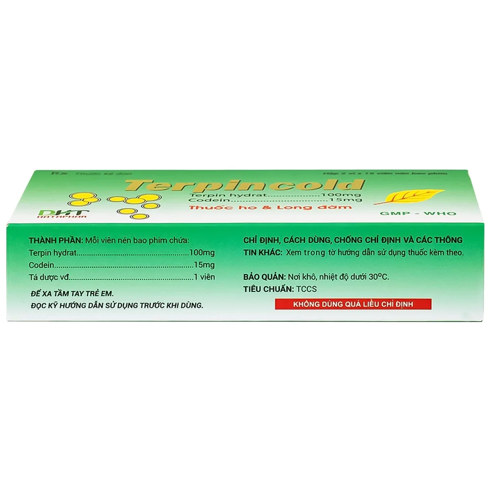 Hình ảnh Thuốc Terpincold Hataphar giúp giảm triệu chứng ho, long đờm (2 vỉ x 15 viên)