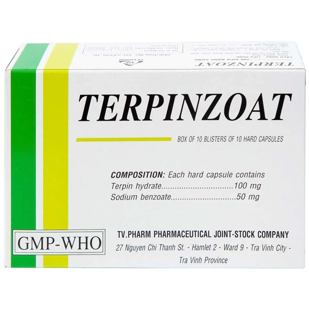 Hình ảnh Thuốc Terpinzoat TV.PHARM làm loãng đờm và điều trị các triệu chứng ho (100 viên)