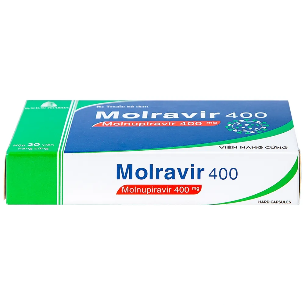 Hình ảnh Thuốc Molravir 400 Boston điều trị Covid-19 nhẹ đến trung bình (2 vỉ x 10 viên)