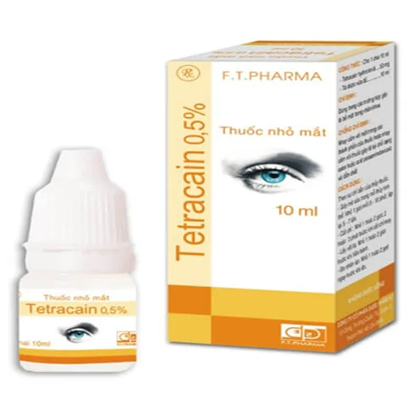 Hình ảnh Thuốc nhỏ mắt Tetracain 0.5% Dược 3-2 dùng gây tê bề mặt trong nhãn khoa (10ml)