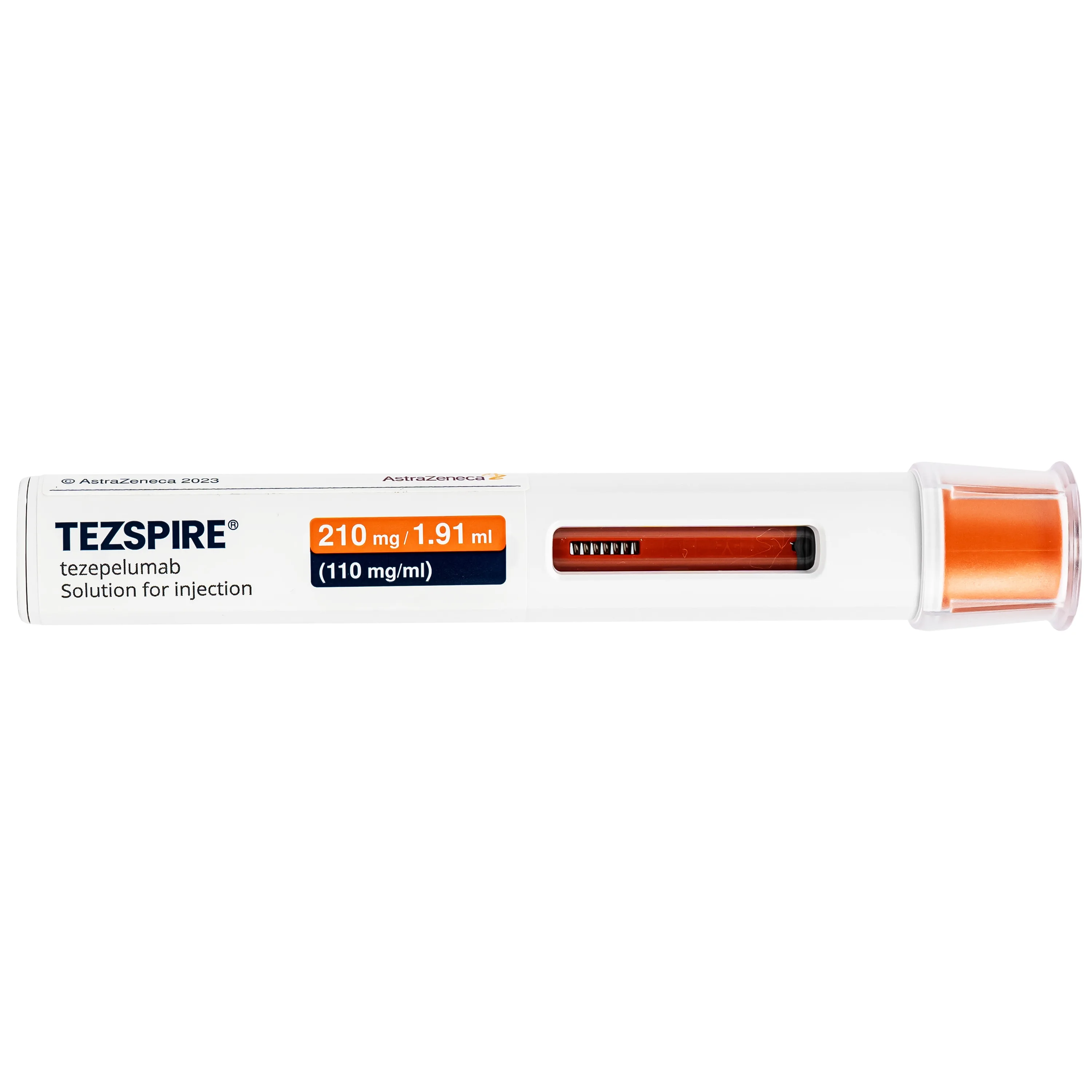 Hình ảnh Dung dịch bút tiêm Tezspire 210mg Astrazeneca được chỉ định điều trị duy trì cho người lớn và trẻ vị thành niên từ 12 tuổi trở lên bị hen nặng (1.91ml)