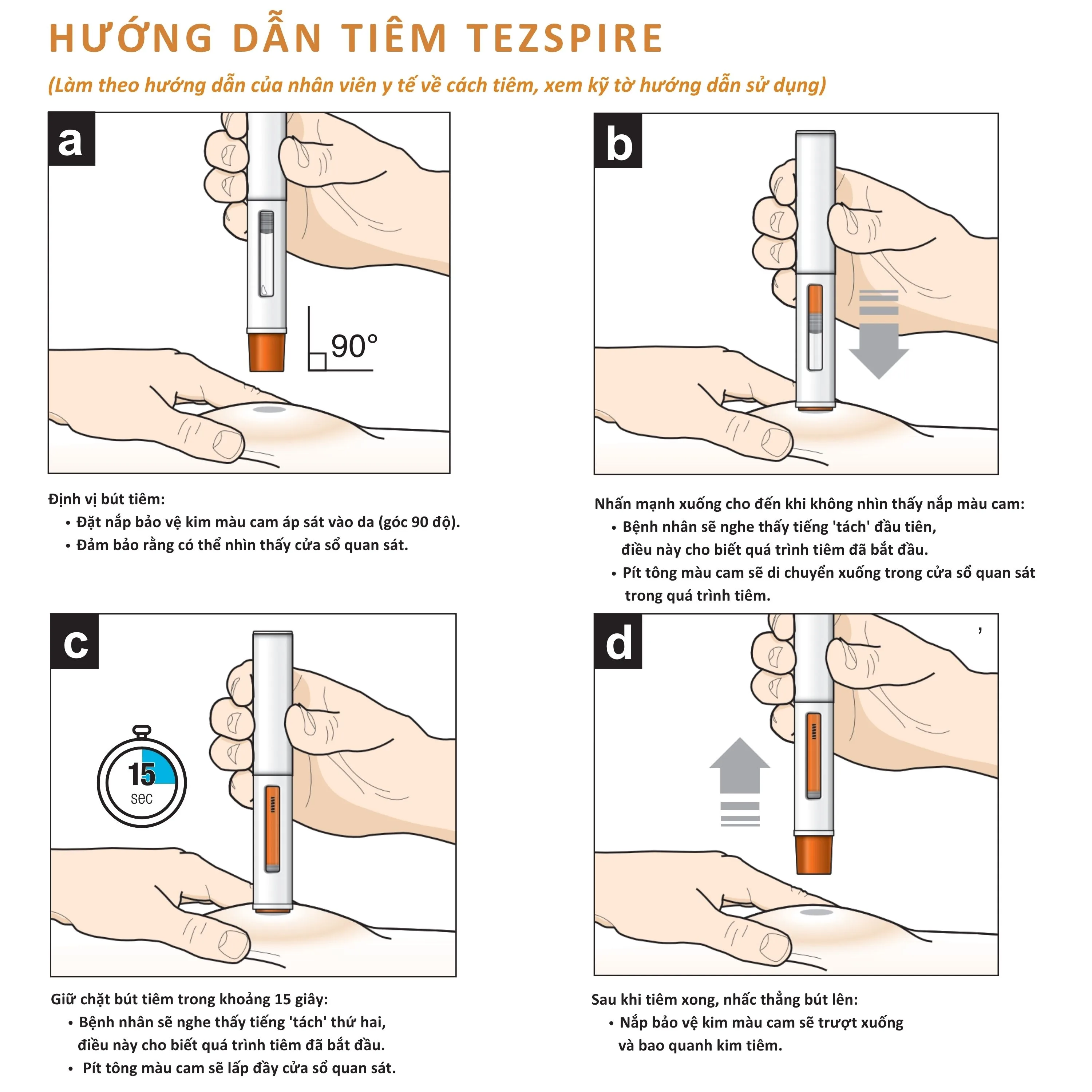 Hình ảnh Dung dịch bút tiêm Tezspire 210mg Astrazeneca được chỉ định điều trị duy trì cho người lớn và trẻ vị thành niên từ 12 tuổi trở lên bị hen nặng (1.91ml)