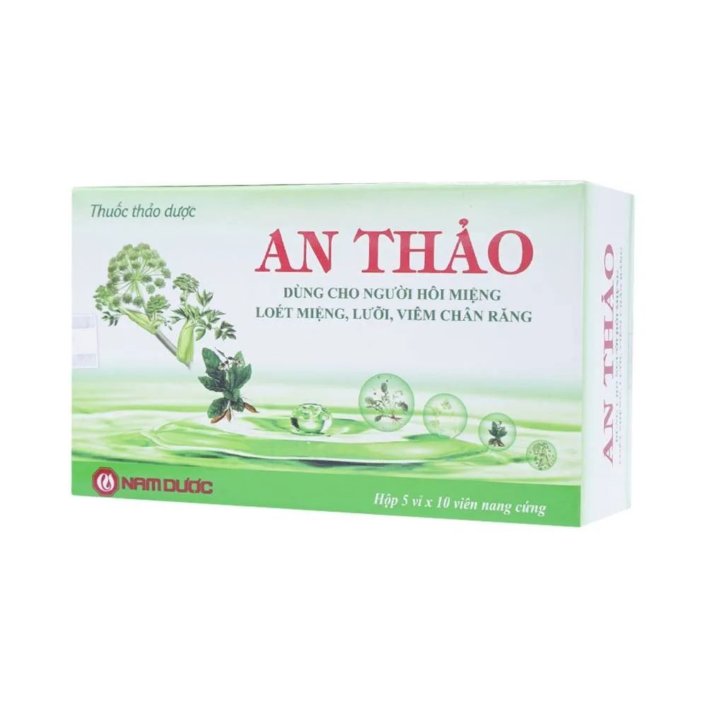 Hình ảnh Thuốc An Thảo Nam Dược hỗ trợ điều trị hôi miệng, loét miệng (5 vỉ x 10 viên)