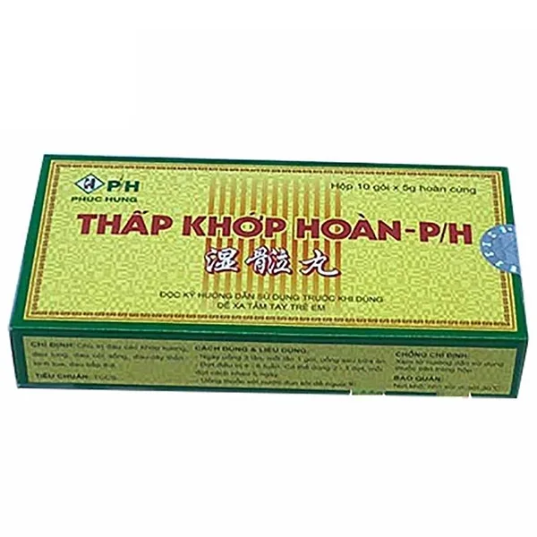 Hình ảnh Thuốc Thấp Khớp Hoàn - P/H Phúc Hưng điều trị đau các khớp xương (10 gói x 5g)