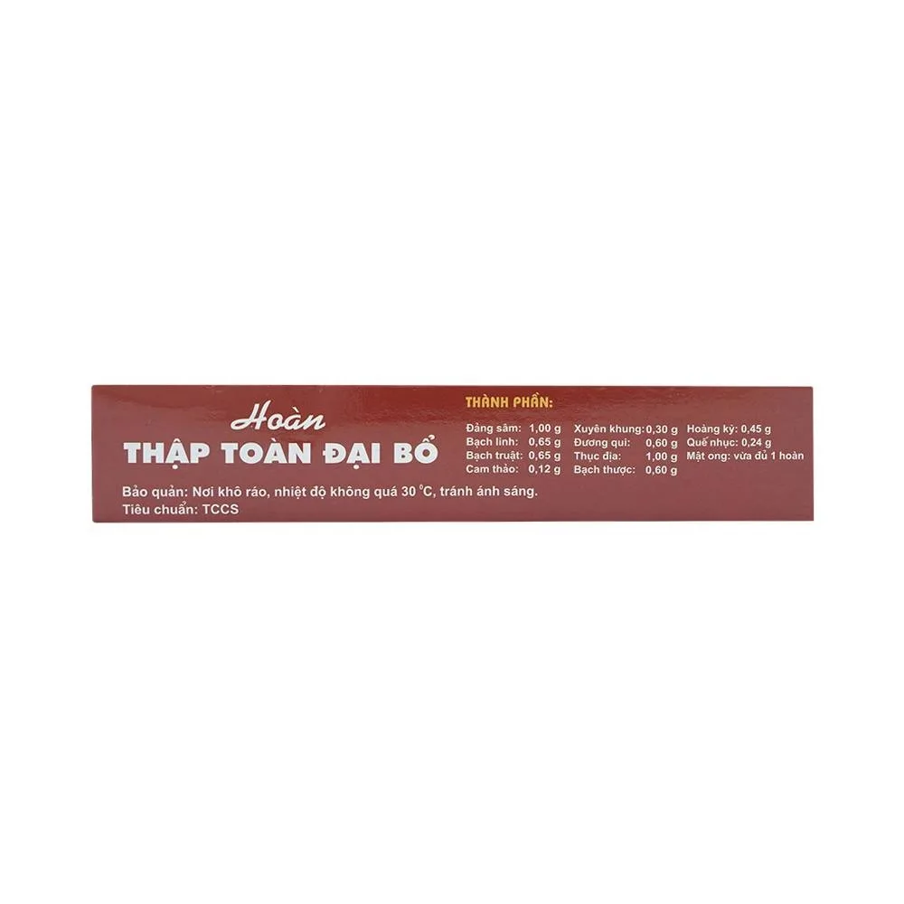 Hình ảnh Thuốc Thập Toàn Đại Bổ Traphaco bổ khí huyết điều trị các chứng khí huyết hư, đánh trống ngực (1 vỉ x 10 viên)
