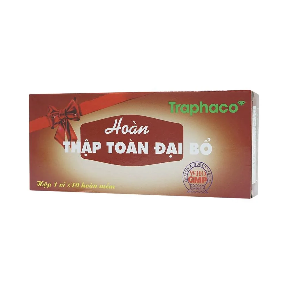Hình ảnh Thuốc Thập Toàn Đại Bổ Traphaco bổ khí huyết điều trị các chứng khí huyết hư, đánh trống ngực (1 vỉ x 10 viên)