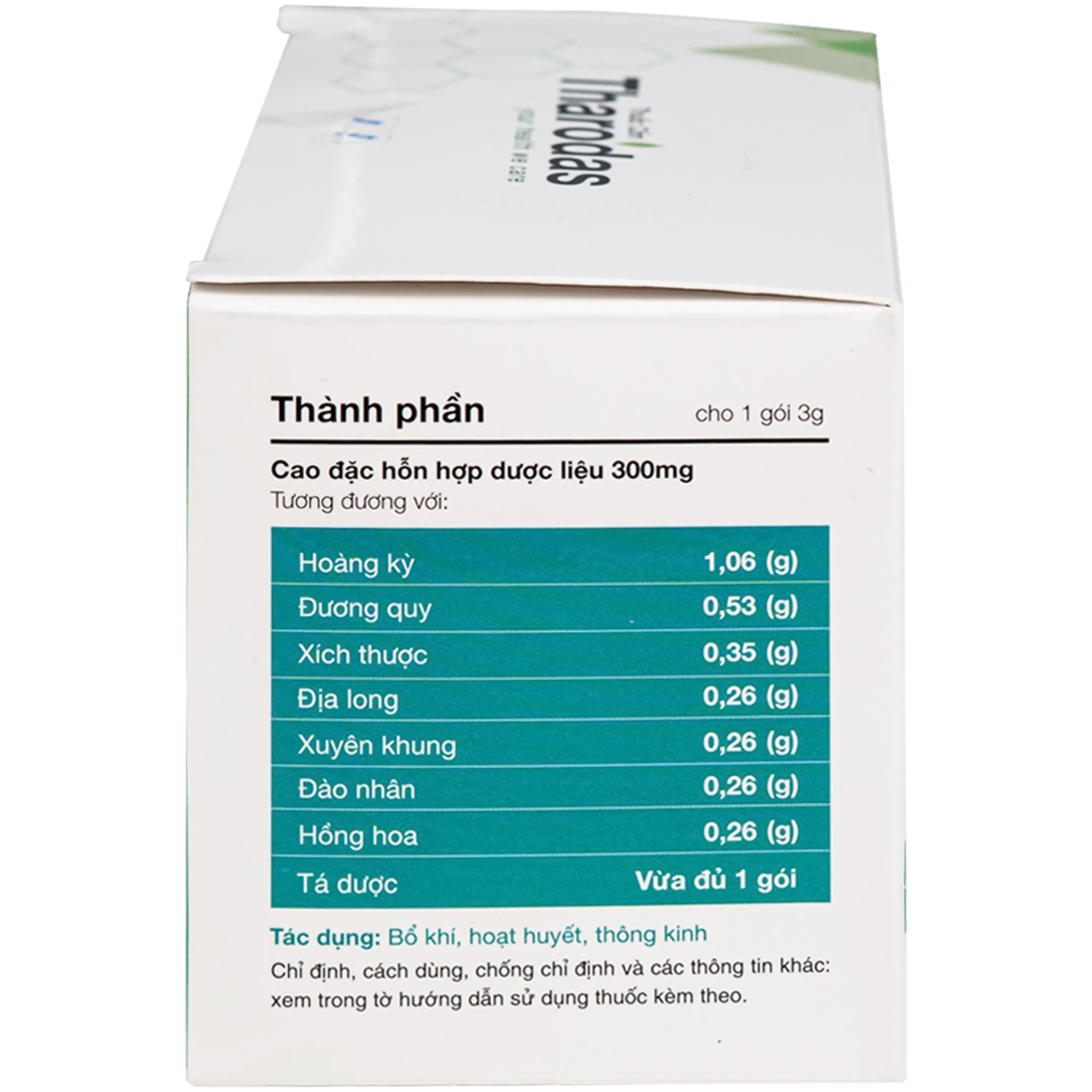 Hình ảnh Thuốc Tharodas Tp pharm hỗ trợ hoạt huyết, bồi bổ khí huyết cho người bệnh( 30 gói x 3g )