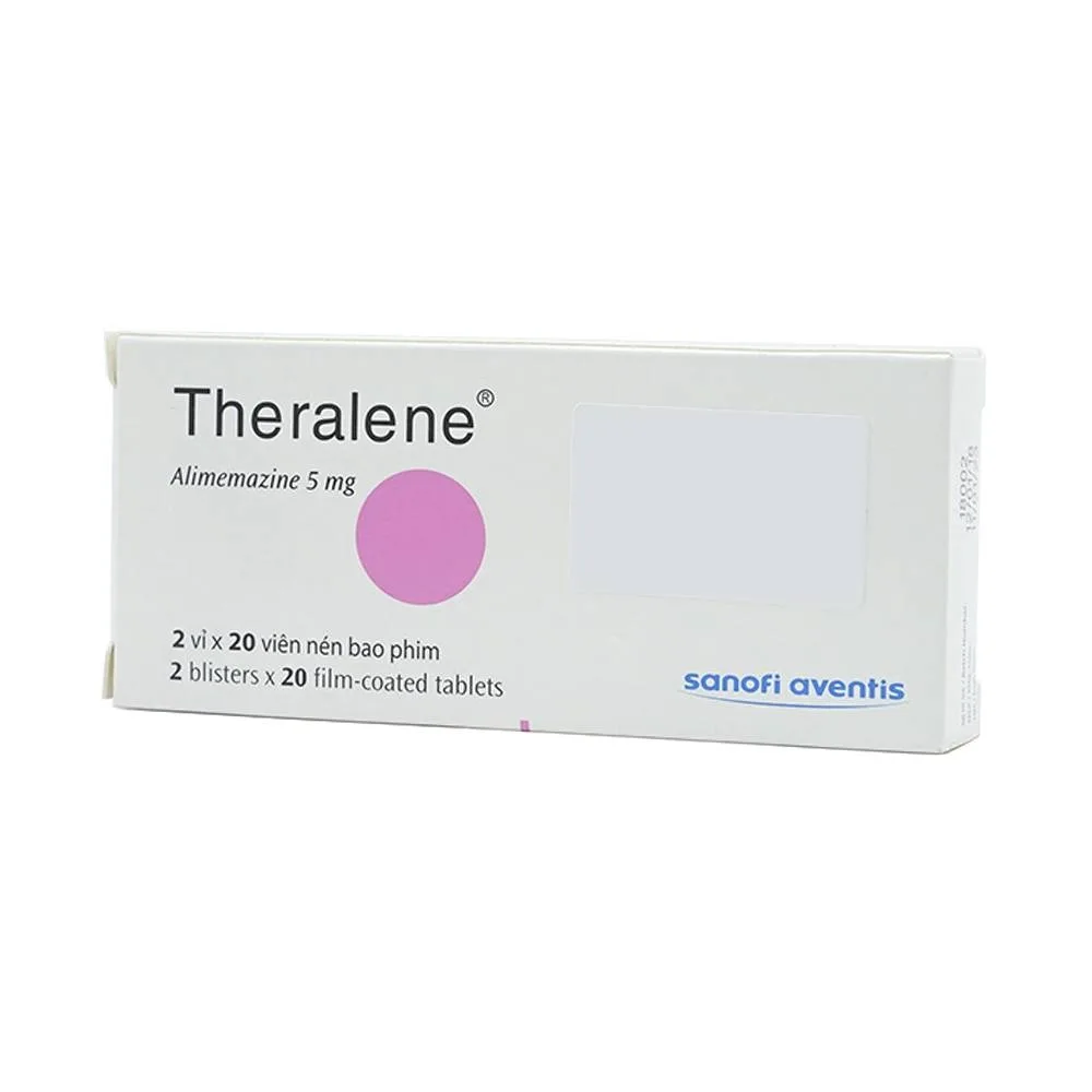 Hình ảnh Thuốc Theralene Sanofi hỗ trợ điều trị các triệu chứng viêm mũi dị ứng, mày đay (40 viên)