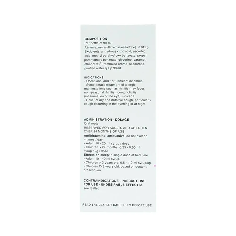Hình ảnh Siro Theralene Sanofi điều trị mất ngủ, viêm mũi (90ml)