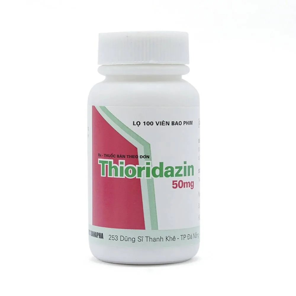 Hình ảnh Thuốc Thioridazin 50mg Danapha điều trị bệnh tâm thần phân liệt (100 viên)