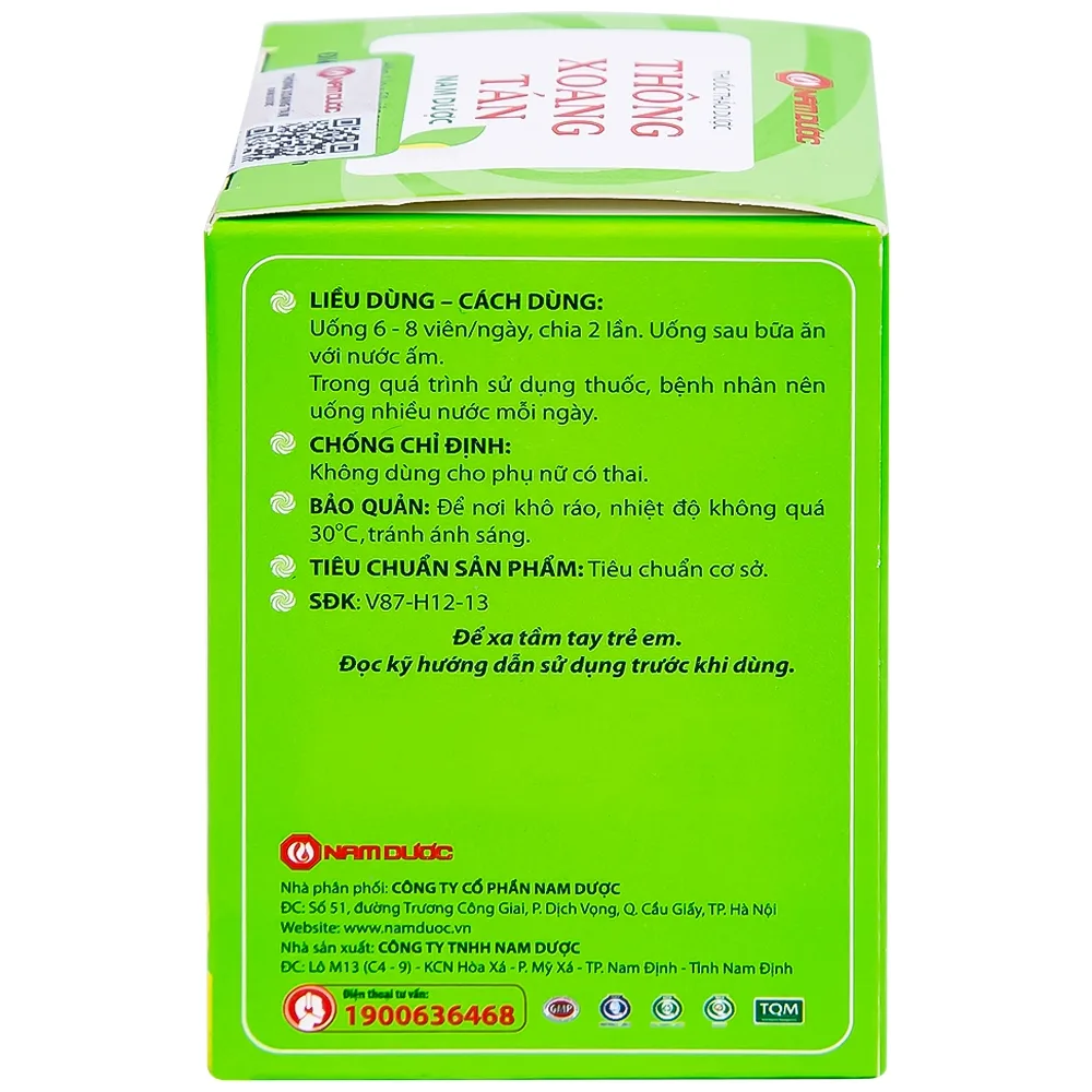 Hình ảnh Thuốc Thông Xoang Tán Nam Dược điều trị viêm xoang mãn tính (50 viên)