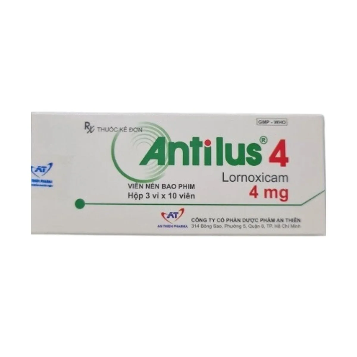 Hình ảnh Thuốc Antilus 4 An Thiên điều trị đau và viêm trong viêm xương khớp (3 vỉ x 10 viên)