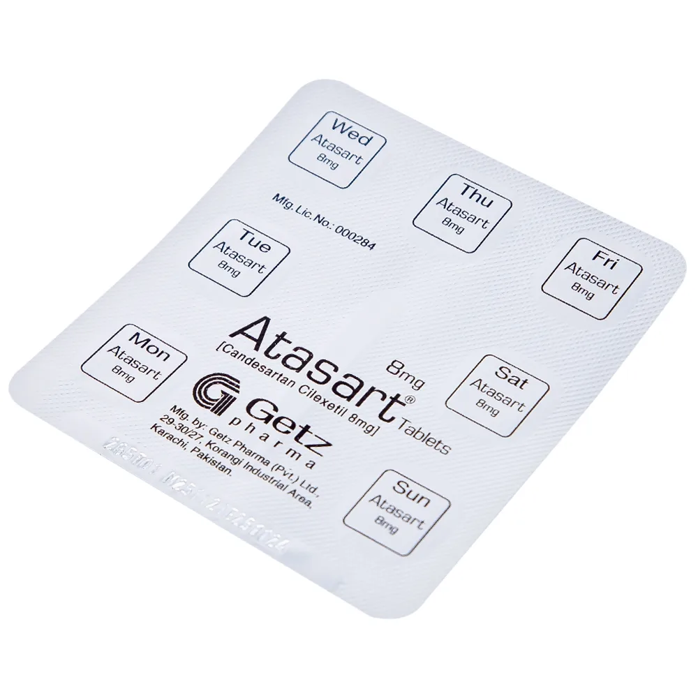 Hình ảnh Thuốc Atasart Tablets 8mg Getz điều trị tăng huyết áp (2 vỉ x 7 viên)