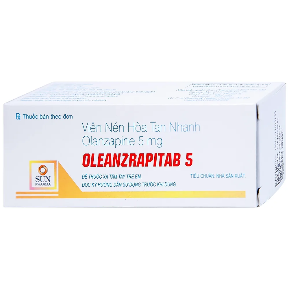 Hình ảnh Viên nén Oleanzrapitab 5 Sun Pharma điều trị bệnh tâm thần phân liệt (5 vỉ x 10 viên)