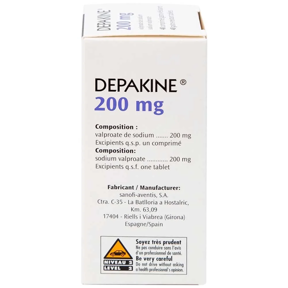 Hình ảnh Thuốc Depakine 200mg Sanofi điều trị động kinh (40 viên)