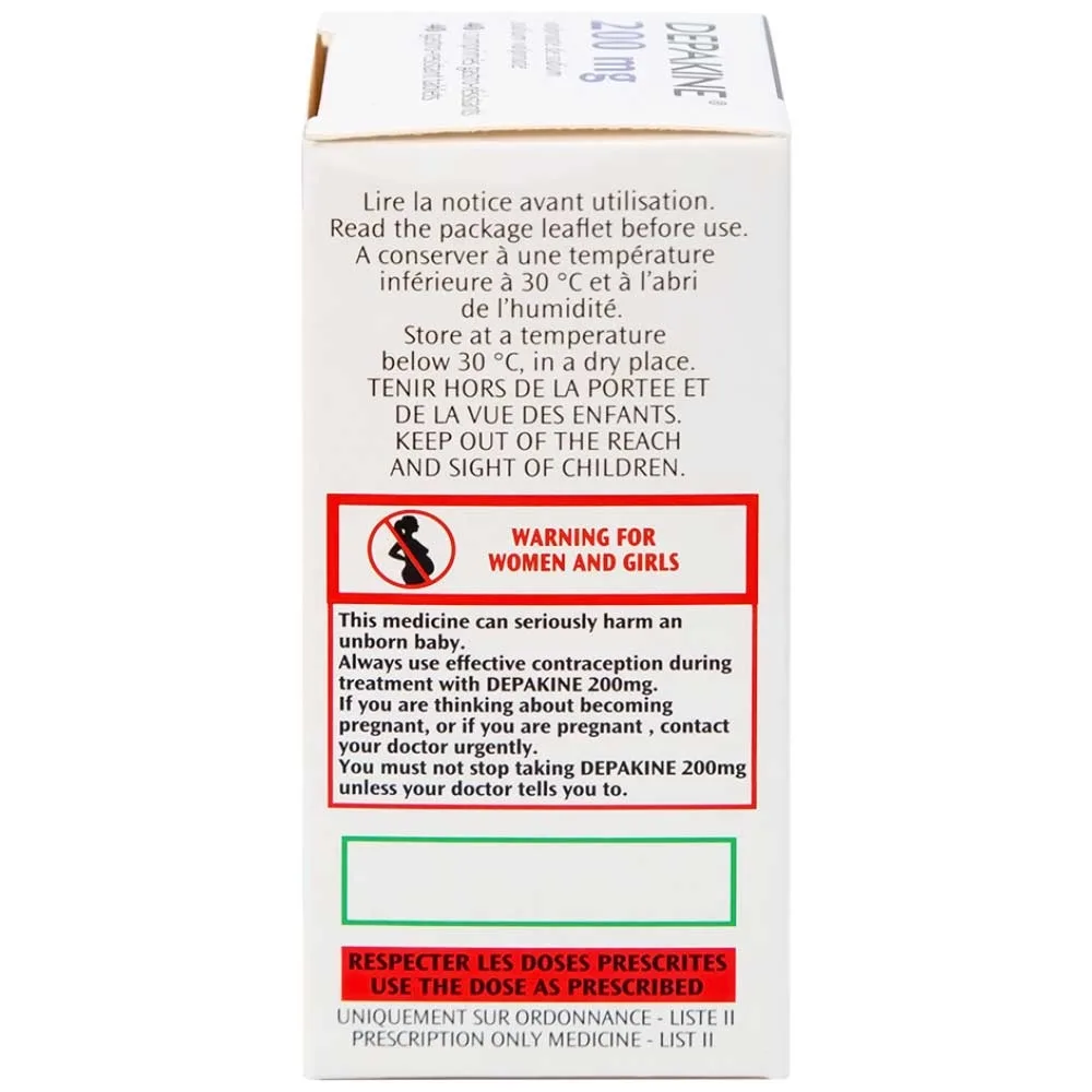 Hình ảnh Thuốc Depakine 200mg Sanofi điều trị động kinh (40 viên)