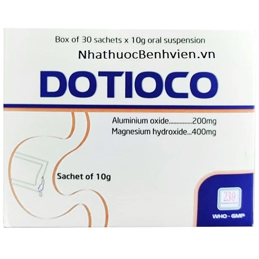 Hình ảnh Thuốc Dotioco 23-9 Pharmaceutical điều trị loét dạ dày, tá tràng (30 gói)