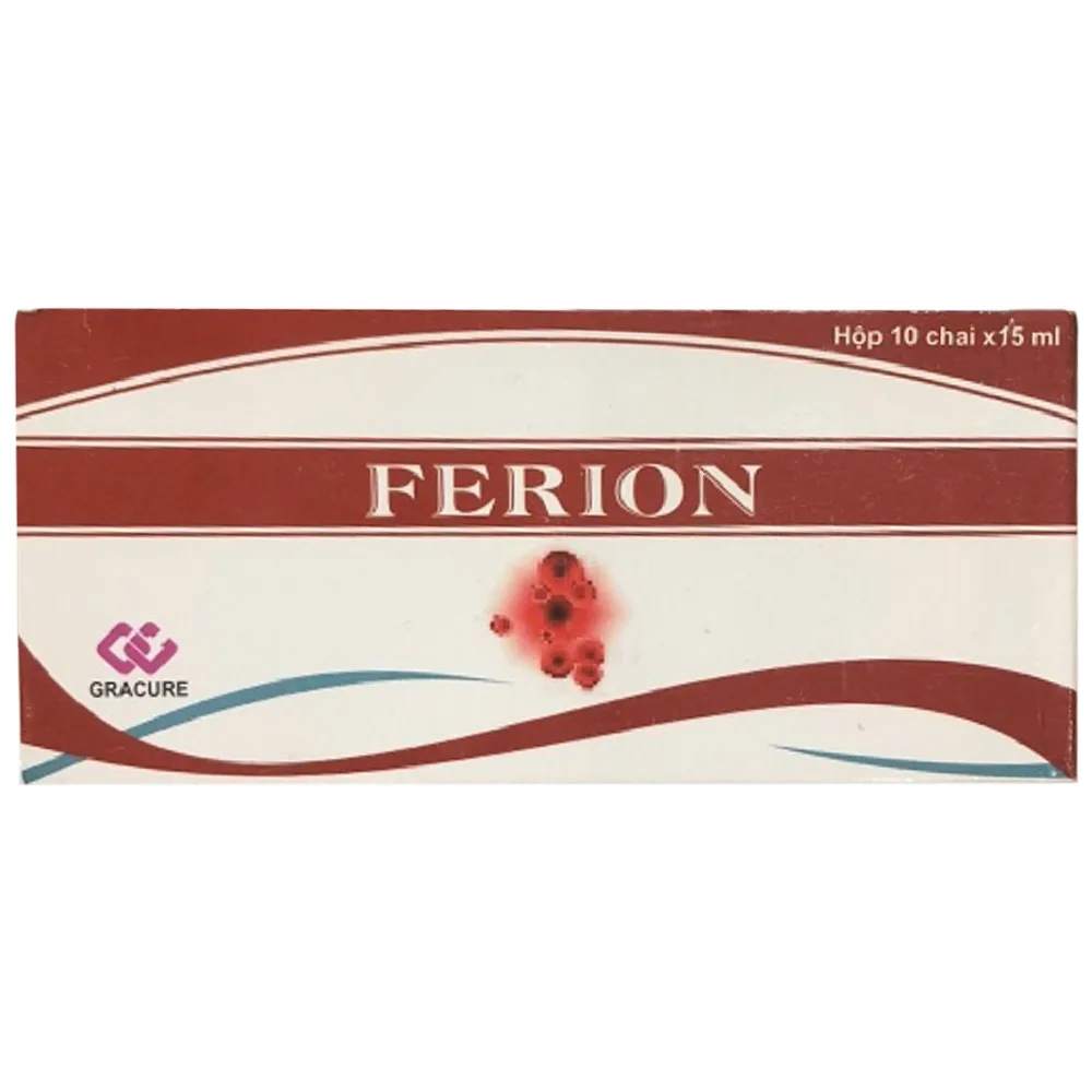 Hình ảnh Dung dịch uống Ferion Gracure điều trị tình trạng thiếu sắt và thiếu máu do thiếu sắt (10 chai x 15ml)