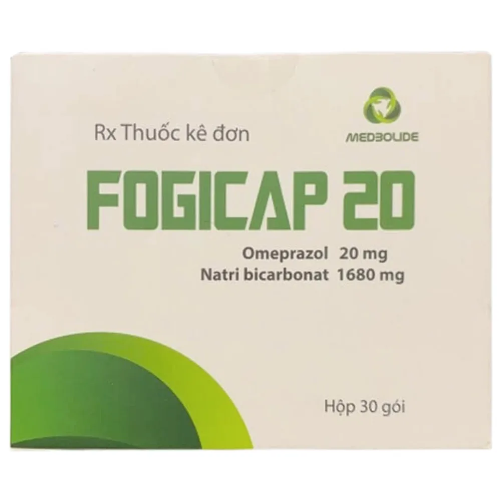 Hình ảnh Thuốc bột Fogicap 20 Medbolide điều trị loét dạ dày - tá tràng, hồi lưu thực quản dạ dày (30 gói)