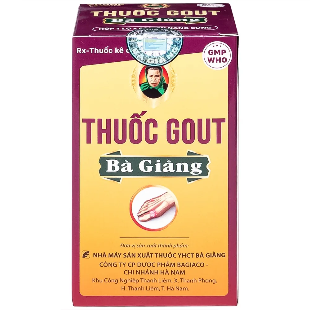 Hình ảnh Thuốc Gout Bà Giằng điều trị gout, giảm acid uric, trị khớp do lắng đọng urat, viêm khớp (60 viên)