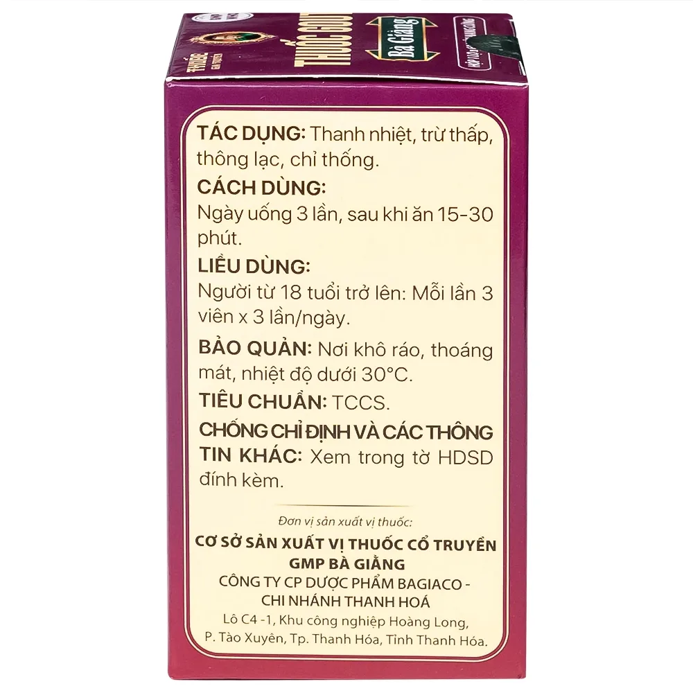 Hình ảnh Thuốc Gout Bà Giằng điều trị gout, giảm acid uric, trị khớp do lắng đọng urat, viêm khớp (60 viên)