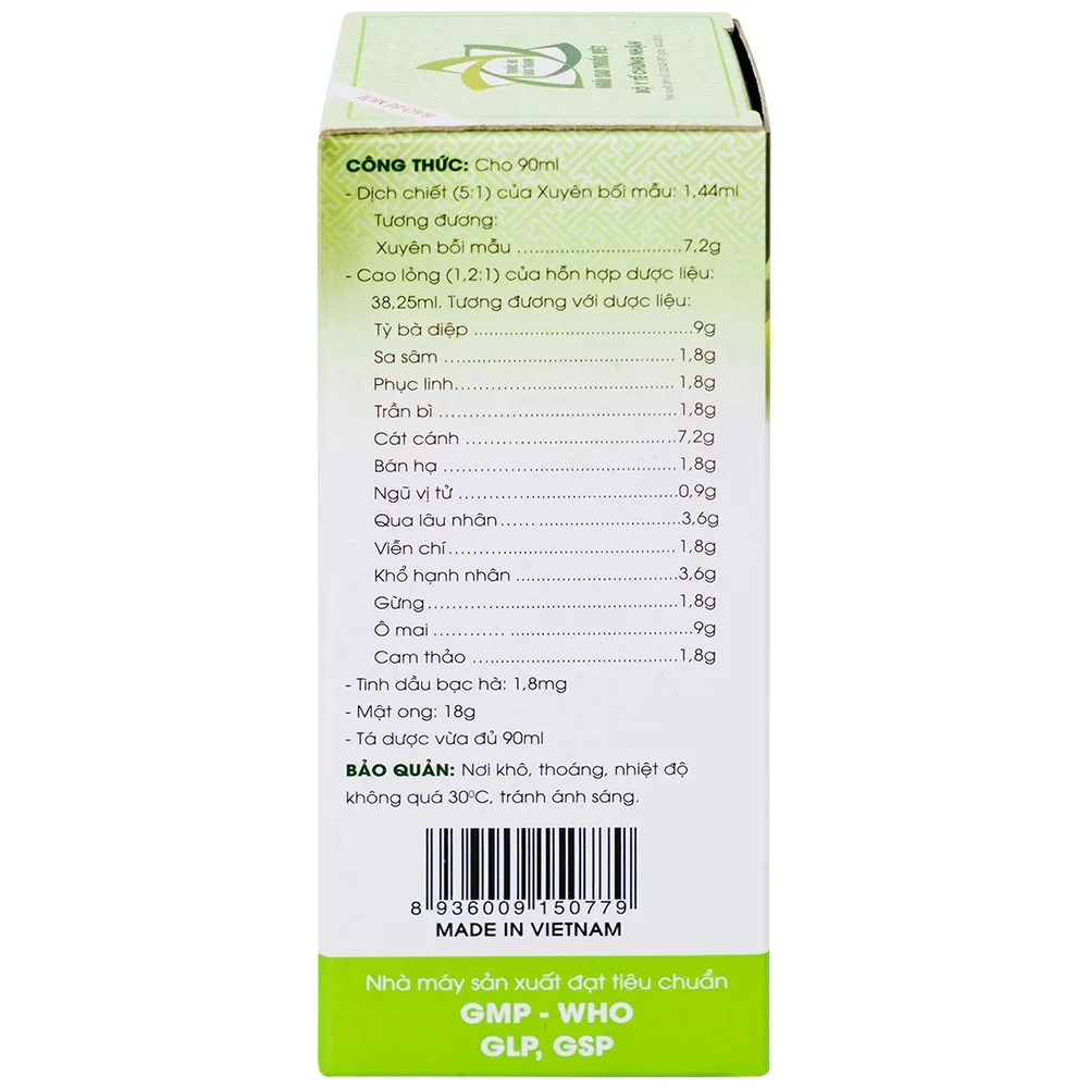 Hình ảnh Siro Bảo Thanh Hoa Linh điều trị ho, bổ phế, hóa đờm (90ml)